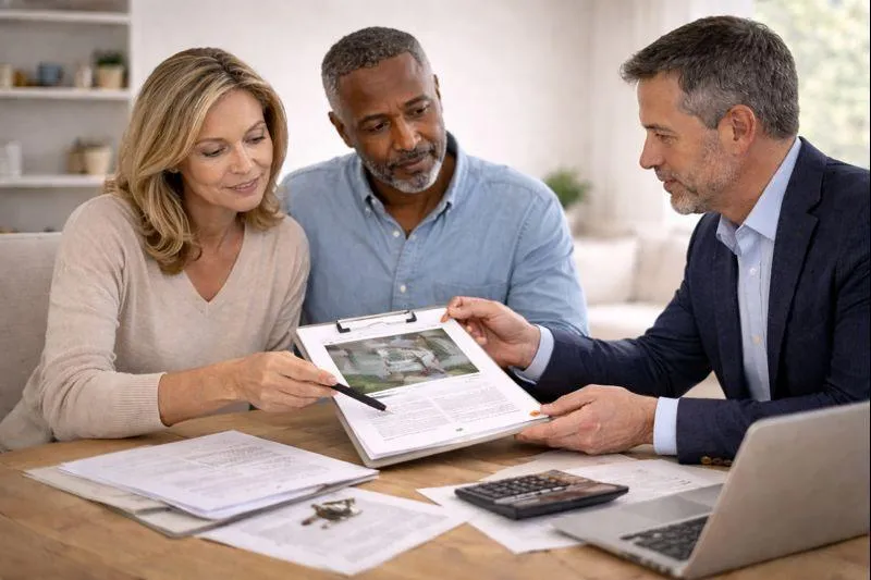 Illustration of executor and family receiving guidance during the probate process