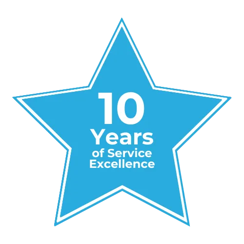 10 years of roofing experience star