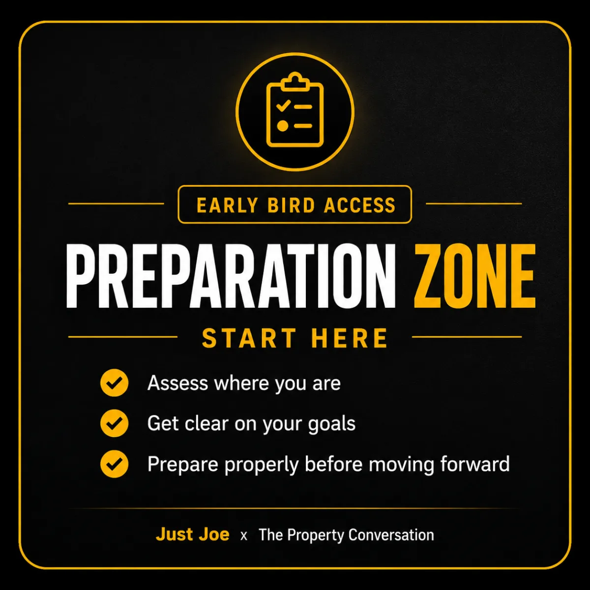 Preparation Zone early bird access