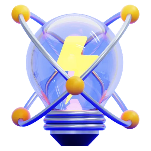 Lightbulb with lightening bolt