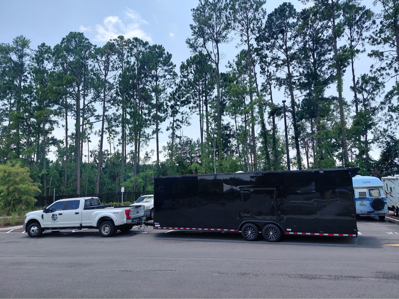 Heavy-duty First Coast Hauling and Home Services utility truck ready for dispatch