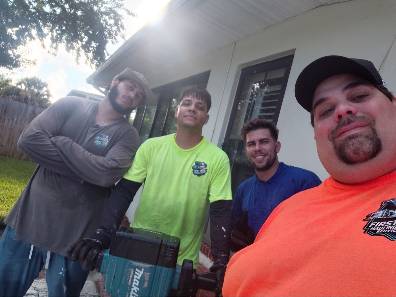 First Coast Hauling crew on the job site
