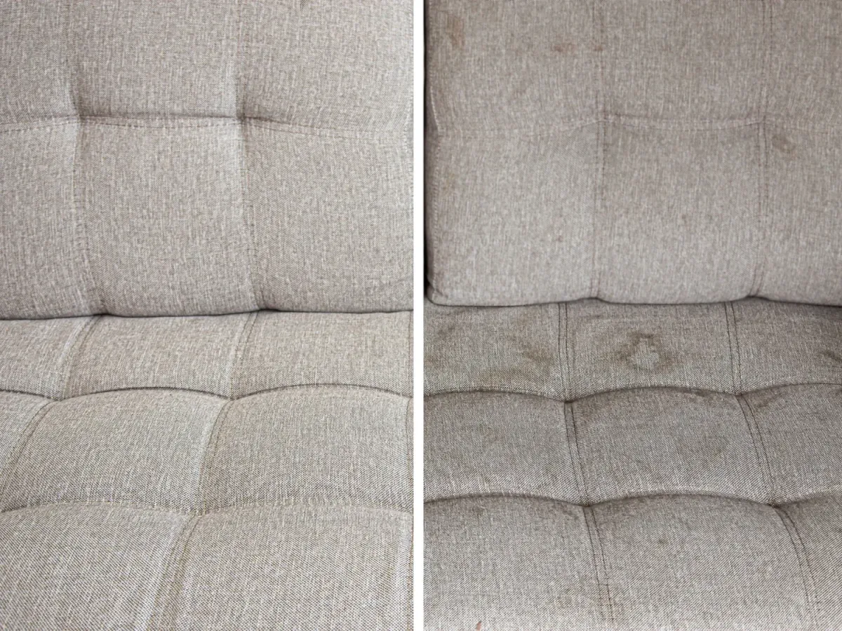 Before and After Upholstery Cleaning