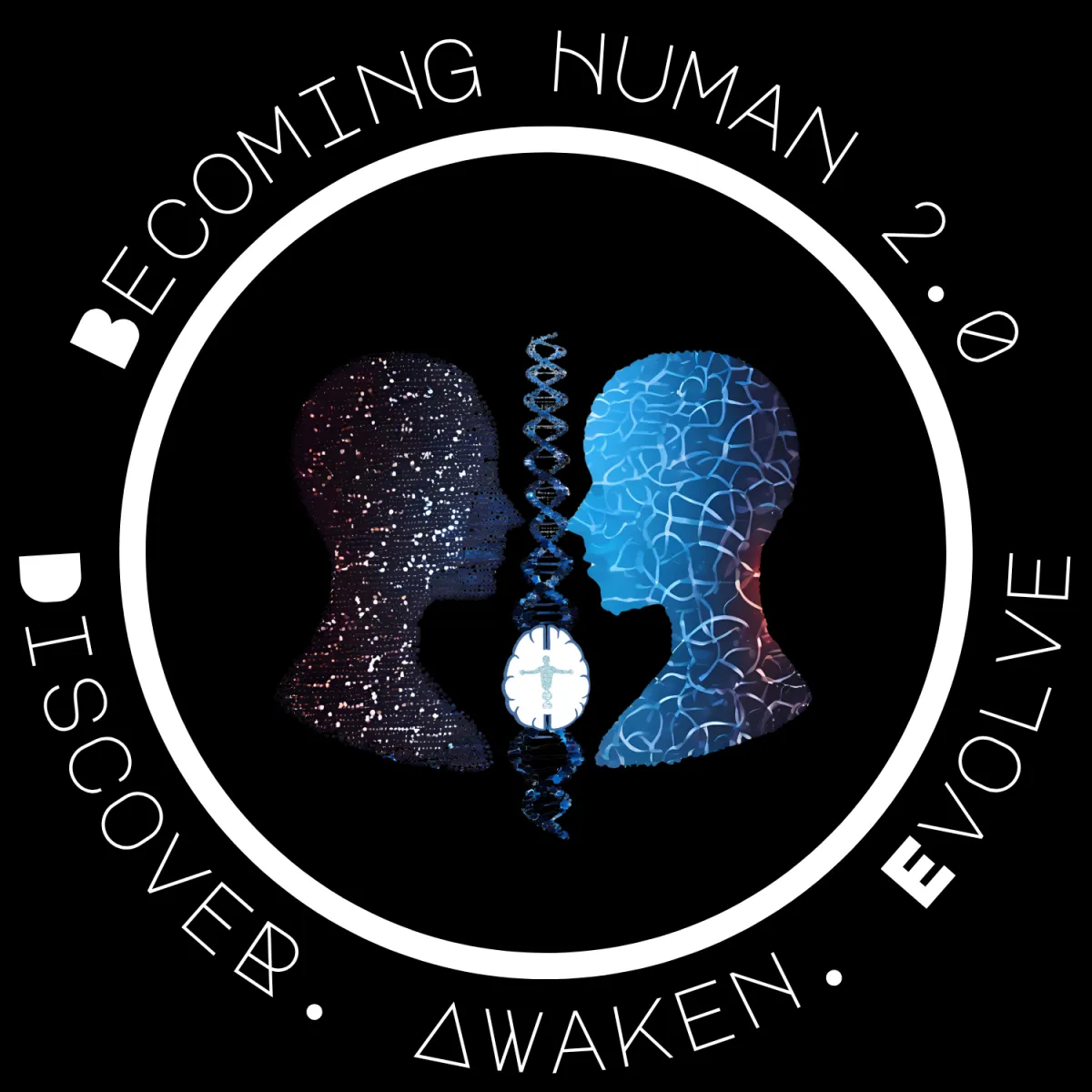 Animated Becoming Human 2.0 Logo illustrating Discover → Awaken → Evolve