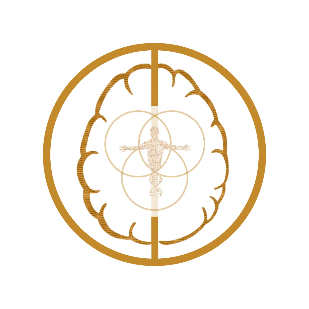 Official Verified Human™ emblem — gold neural seal with human figure, DNA helix, and sacred geometry representing human integrity, alignment, and conscious evolution.