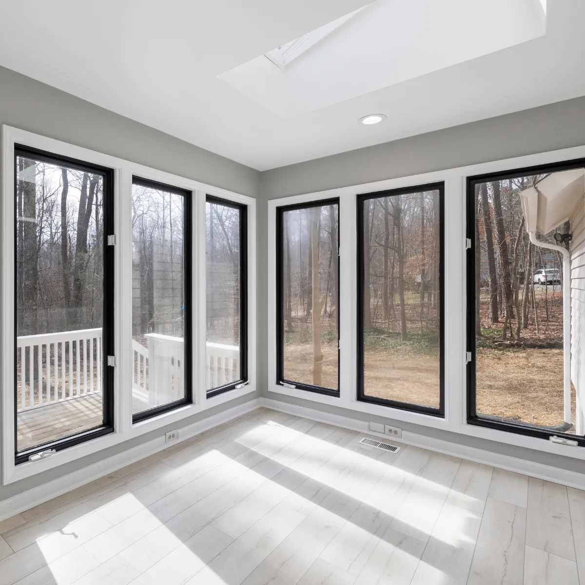 Modern window installation completed during a Portland home remodeling project
