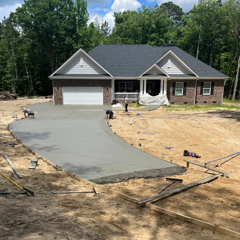 Greenville City Concrete builds and installs Driveway