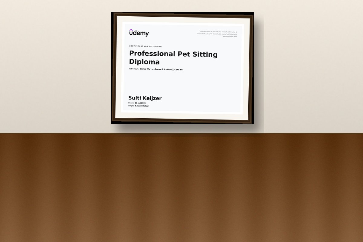 Professional Pet Sitting Certificaat