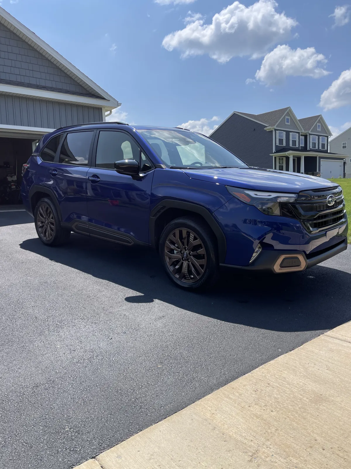 Ceramic coated blue Subaru SUV