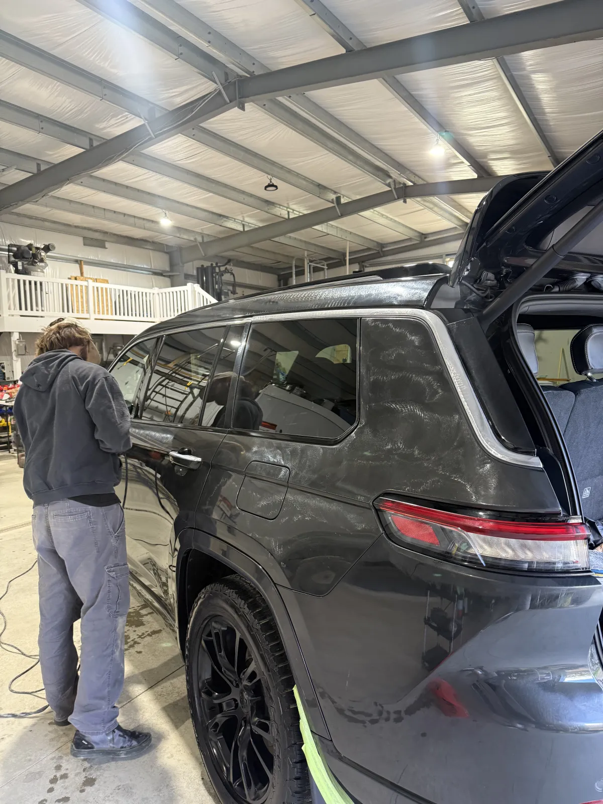 paint correction buffing vehicle