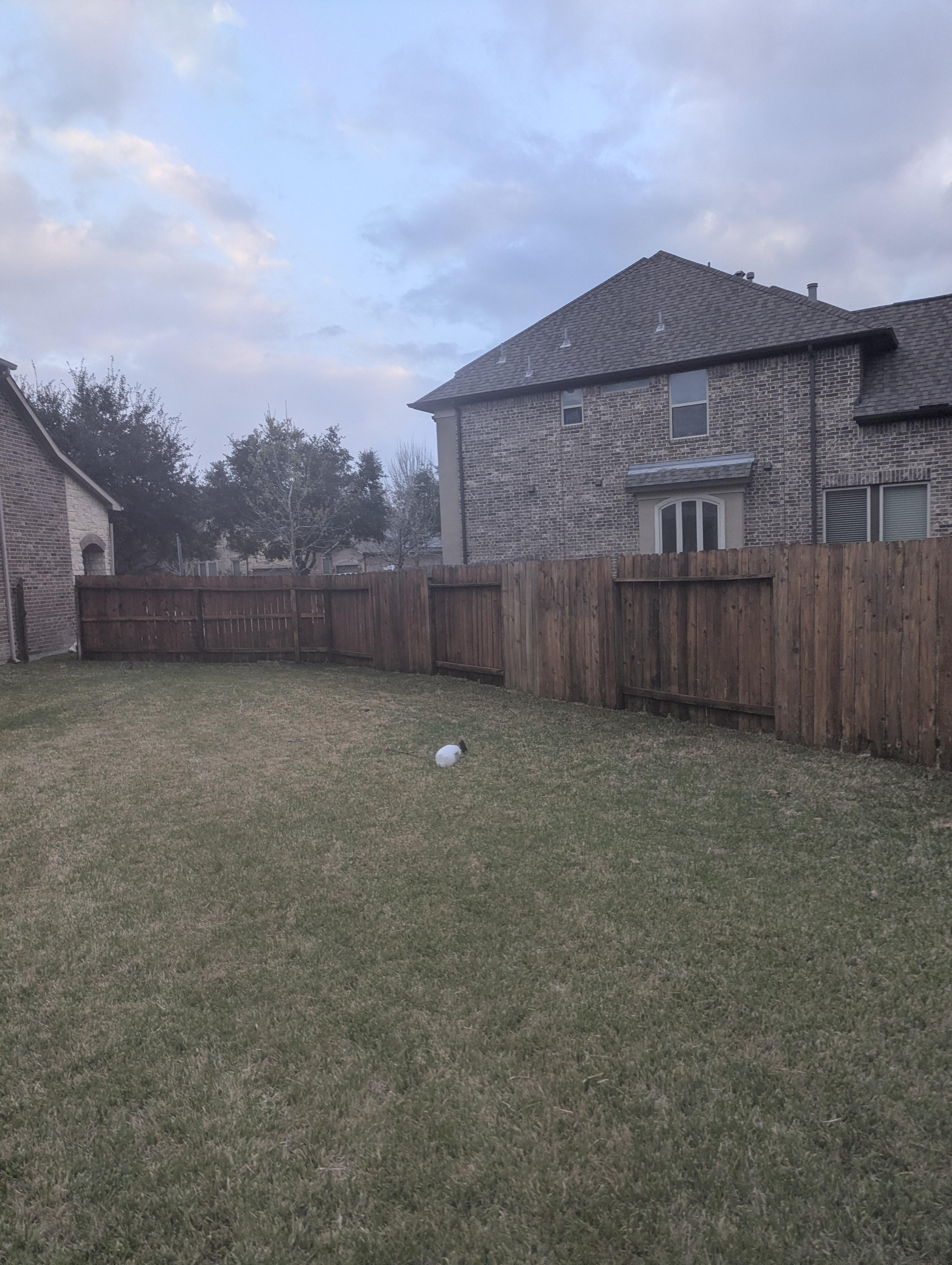fence washing in Houston TX – two-story brick home exterior and front walkway cleaned and restored by Pearl Pressure Washing HTX