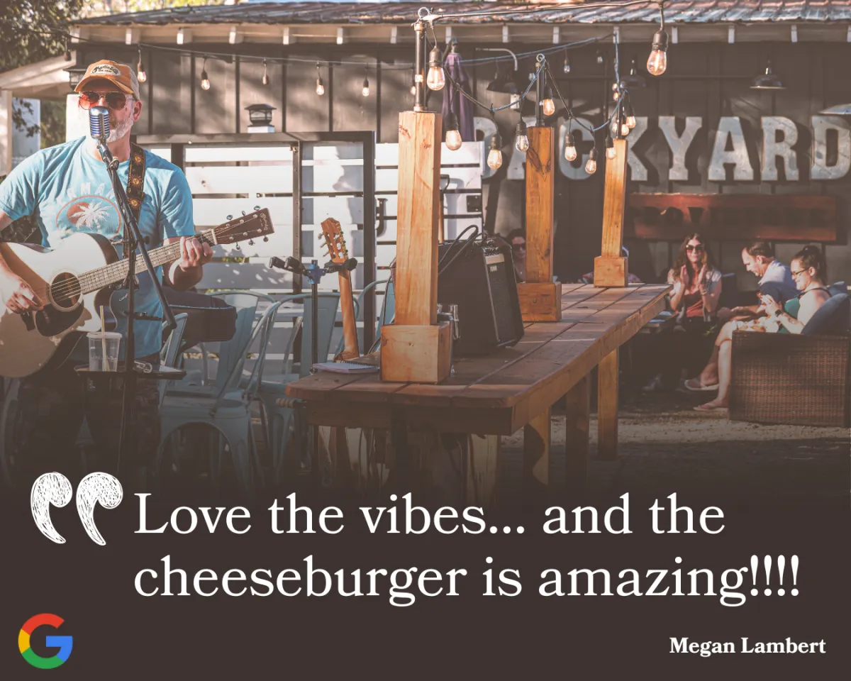 Cheeseburger is amazing review for The Backyard Aiken