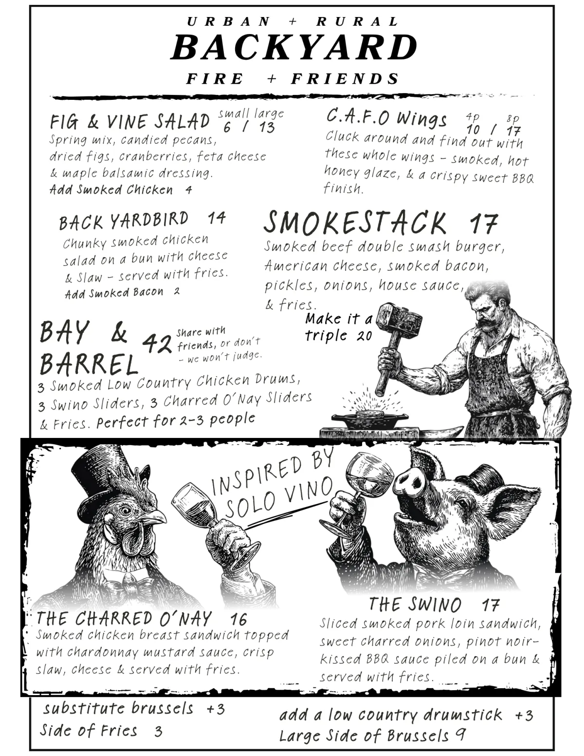 The Backyard Aiken Menu