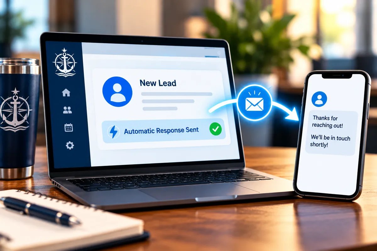 CRM automatically responding to a new customer lead without manual follow-up