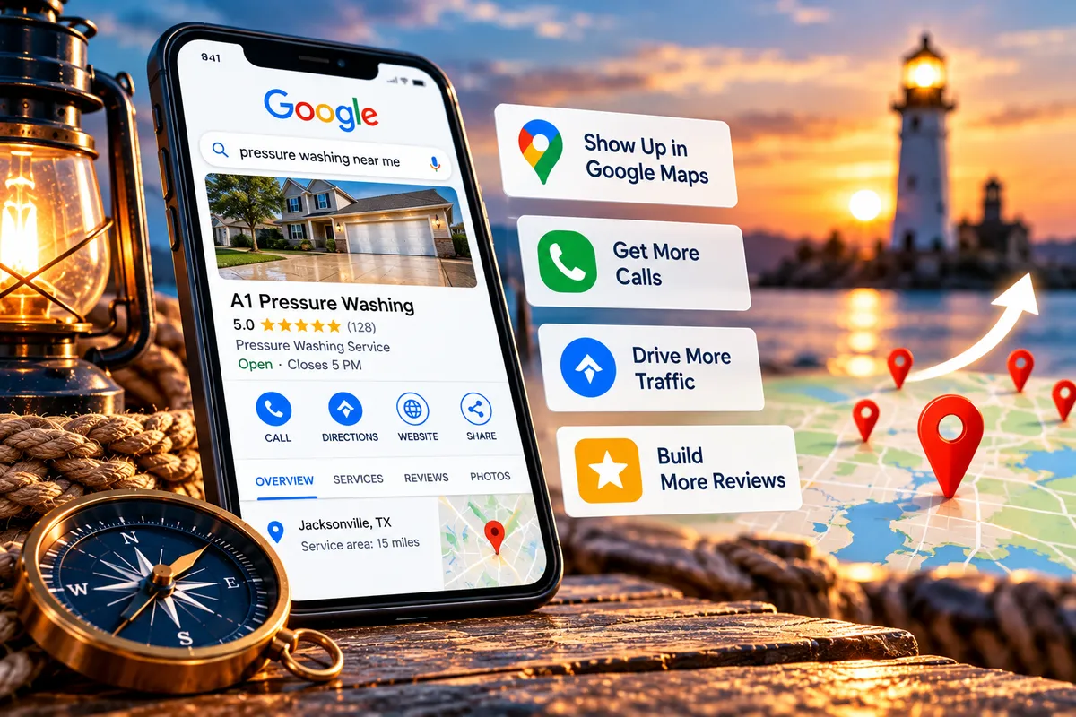 Google Business Profile optimization helping local service businesses appear in Google Maps and attract more customer calls