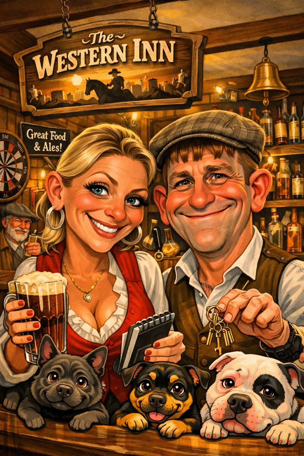 man in black leather jacket and black pants standing near the store