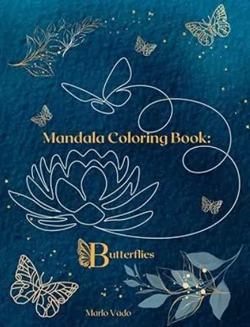 Mandala Coloring Book, Butterflies