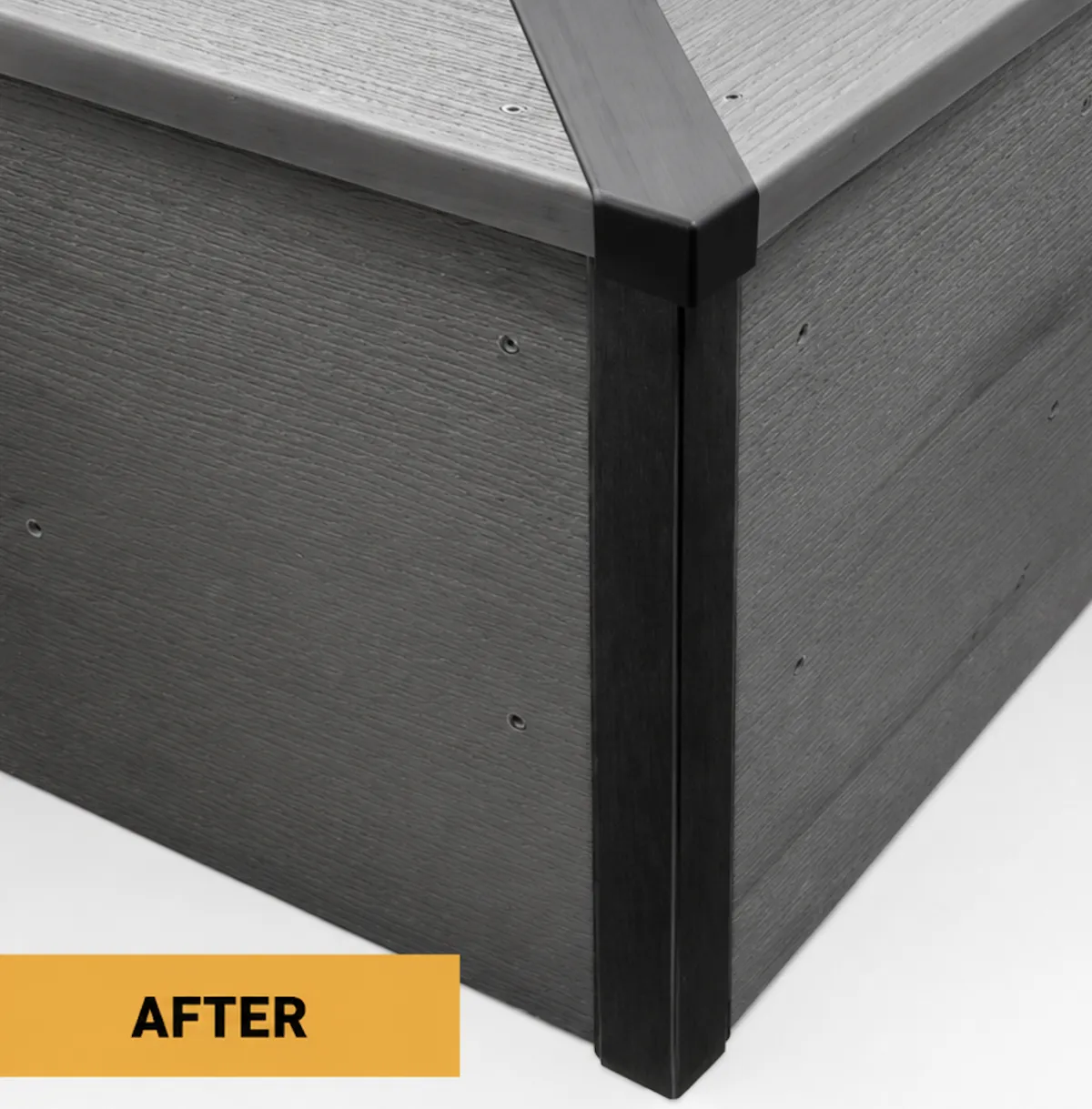 After showing clean, seamless finish with GapCap installed