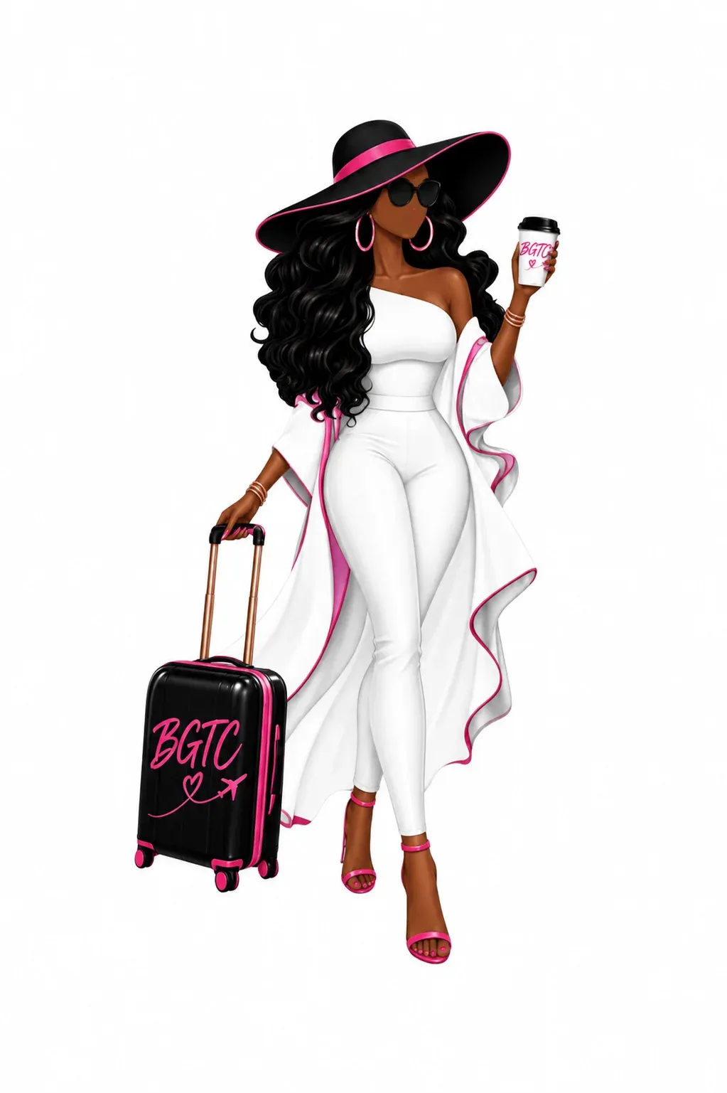 Black Girl Travel Circle Logo