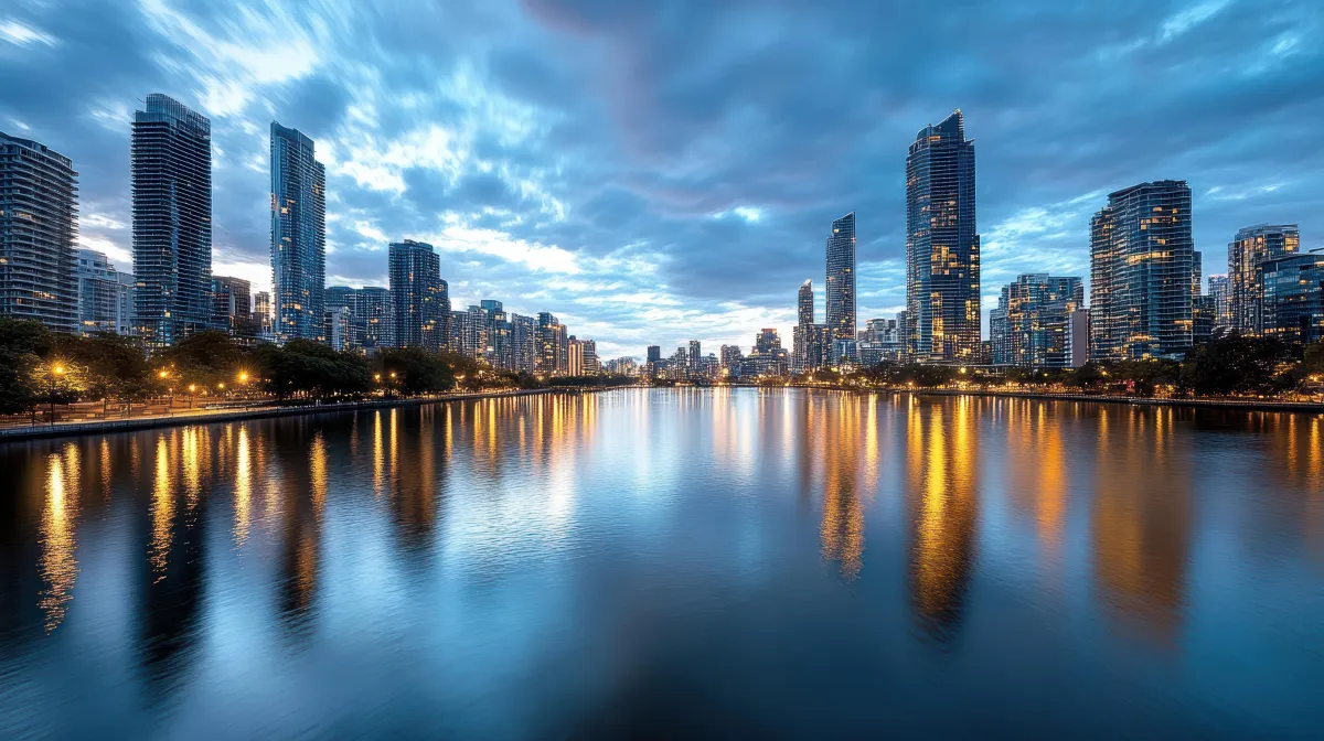 City wide shot of Brisbane