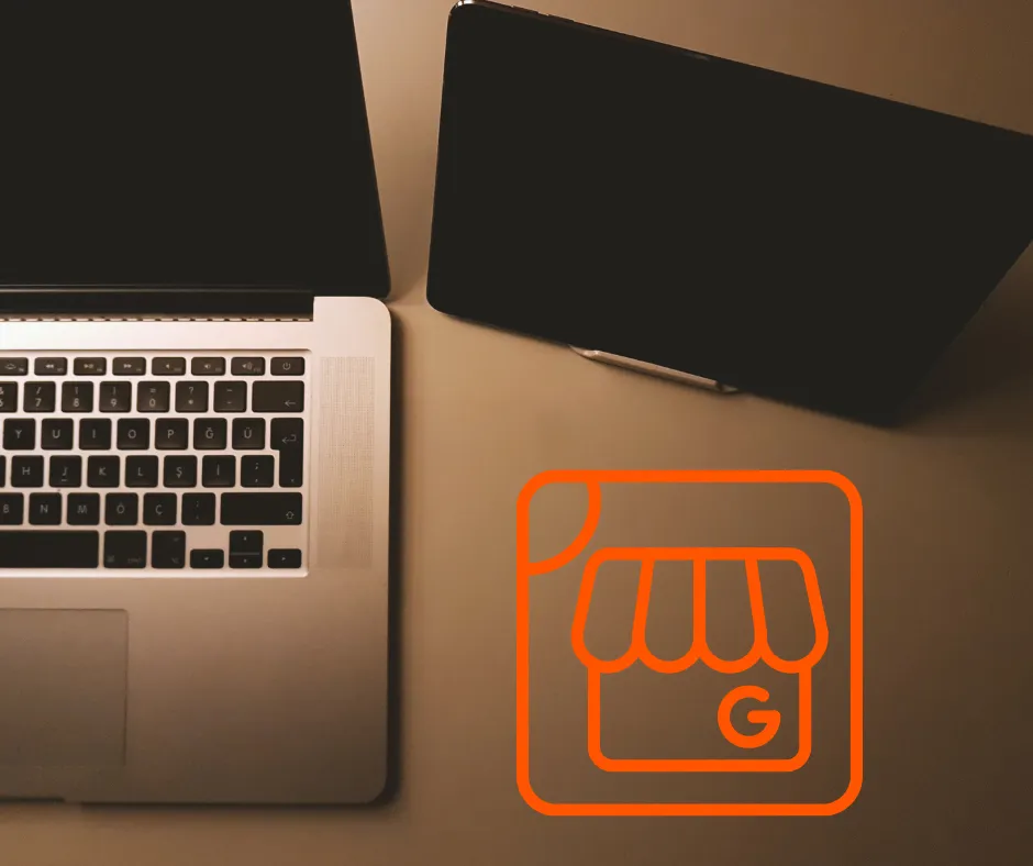 MacBook laptop featuring SEO tag icon for website optimisation services