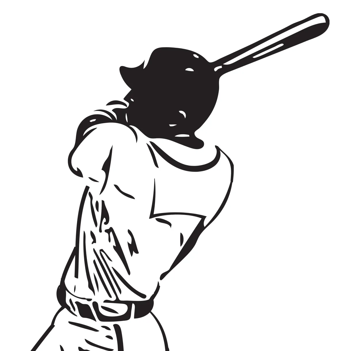 a baseball field with a white line on it