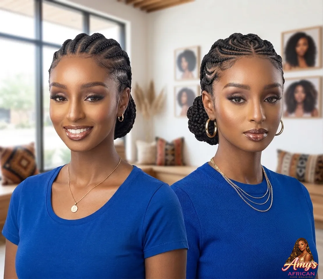 a woman is getting her make up done