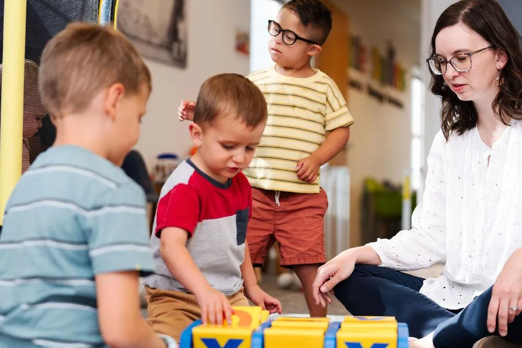 speech therapy services with 2 children