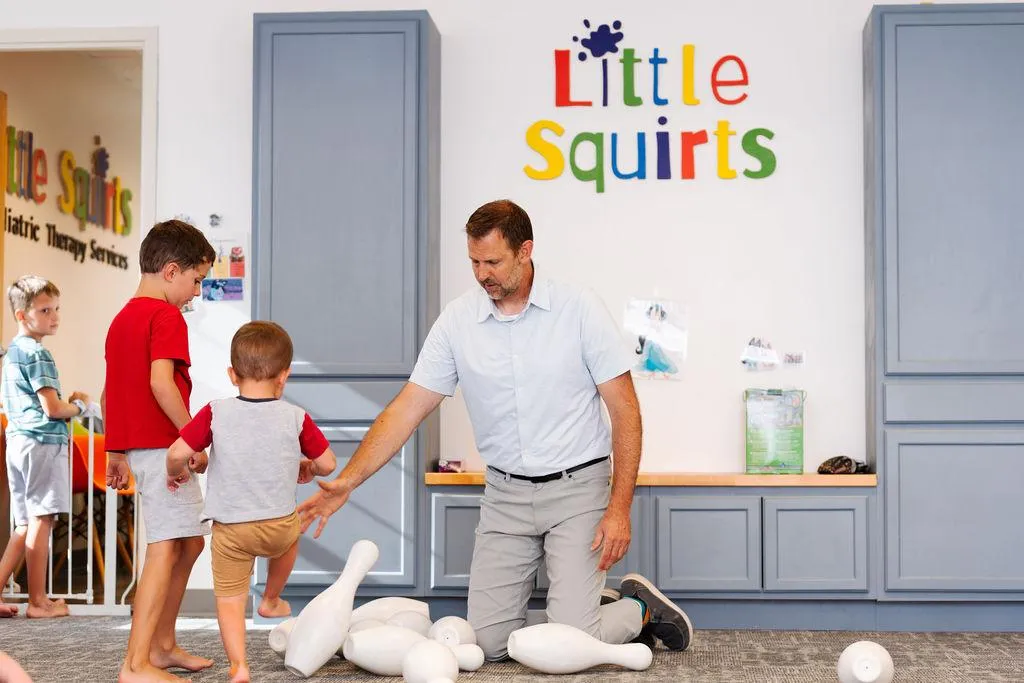 speech therapy evaluation with computer screen