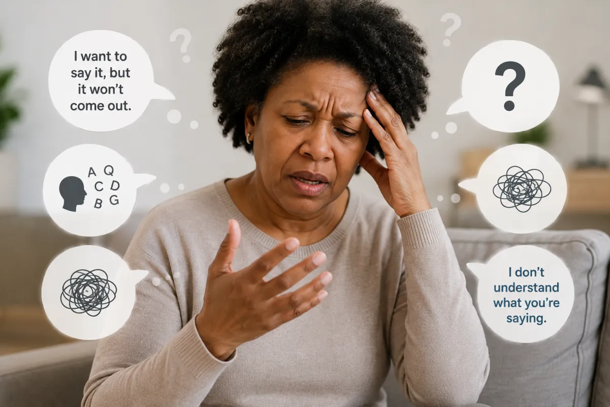 Severe Aphasia After a Stroke