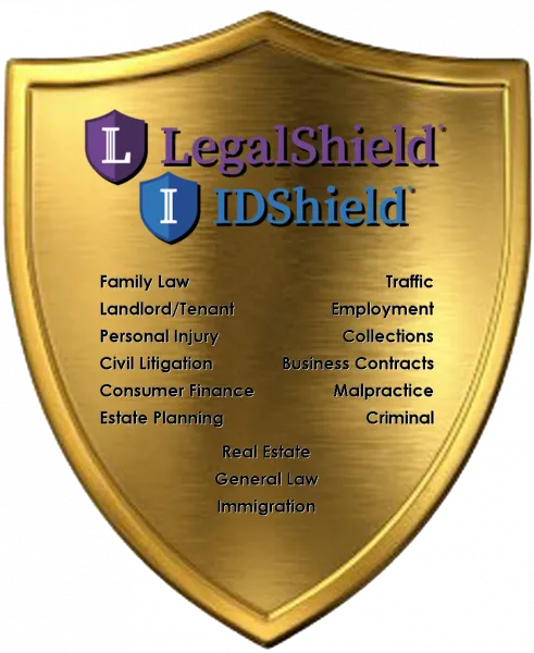 Polished bronze law shield emblem on transparent background