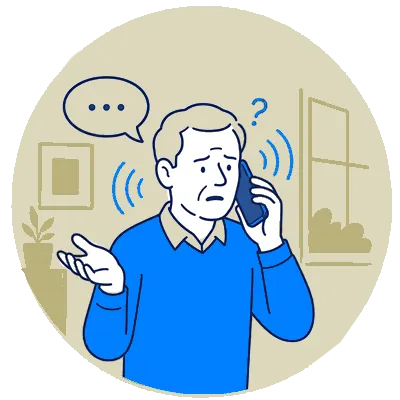 Difficulty hearing conversations on the phone