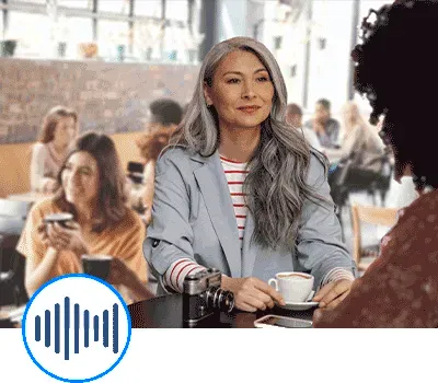 Hearing aids have technology that allows you to hear more comfortably and clearly in noisy places