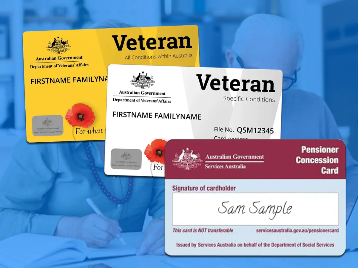 pension card holders and dva card holders