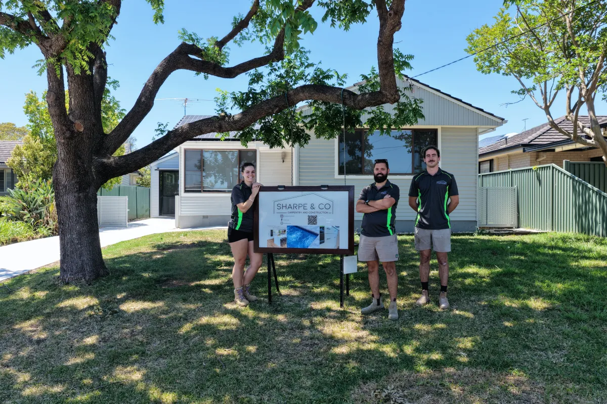Sharpe & Co team on-site in the Hills District, Sydney