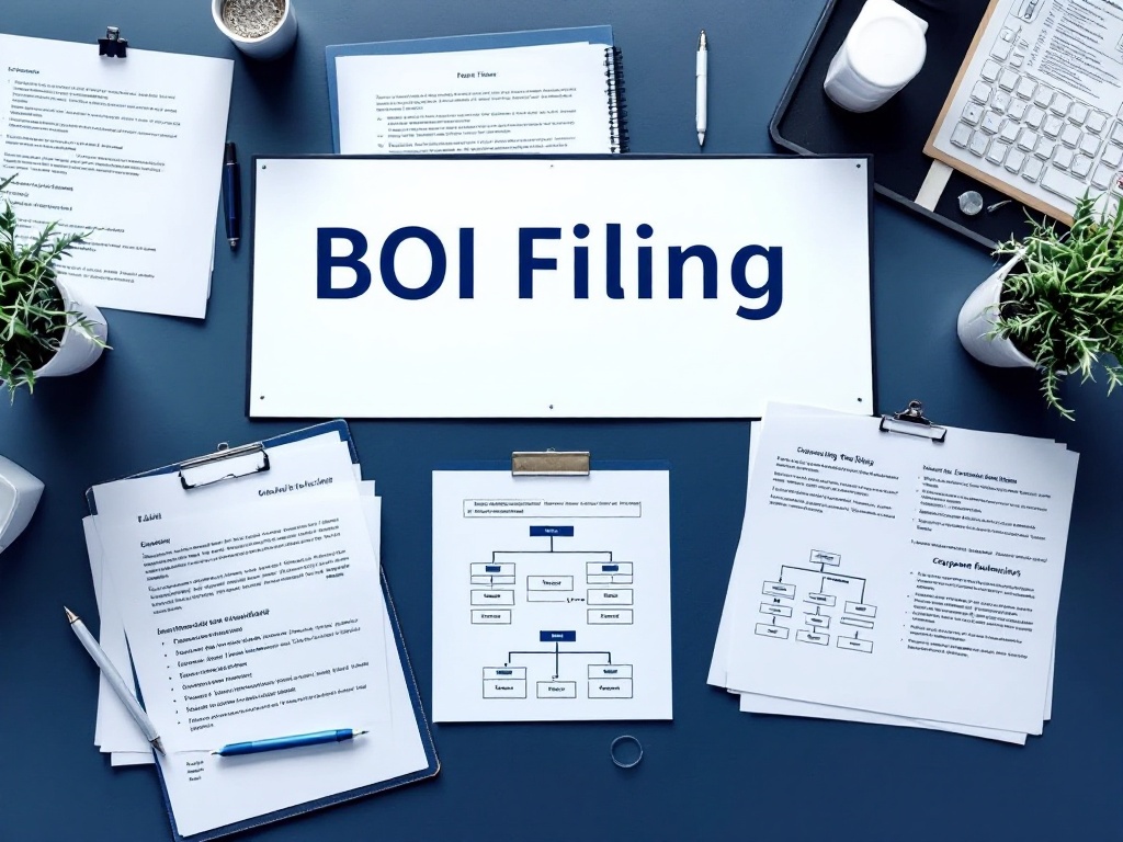 BOI (Beneficial Ownership Information) filing services featuring secure documentation and compliance forms, highlighting Justice Accounting's expert BOI filing assistance in Melbourne