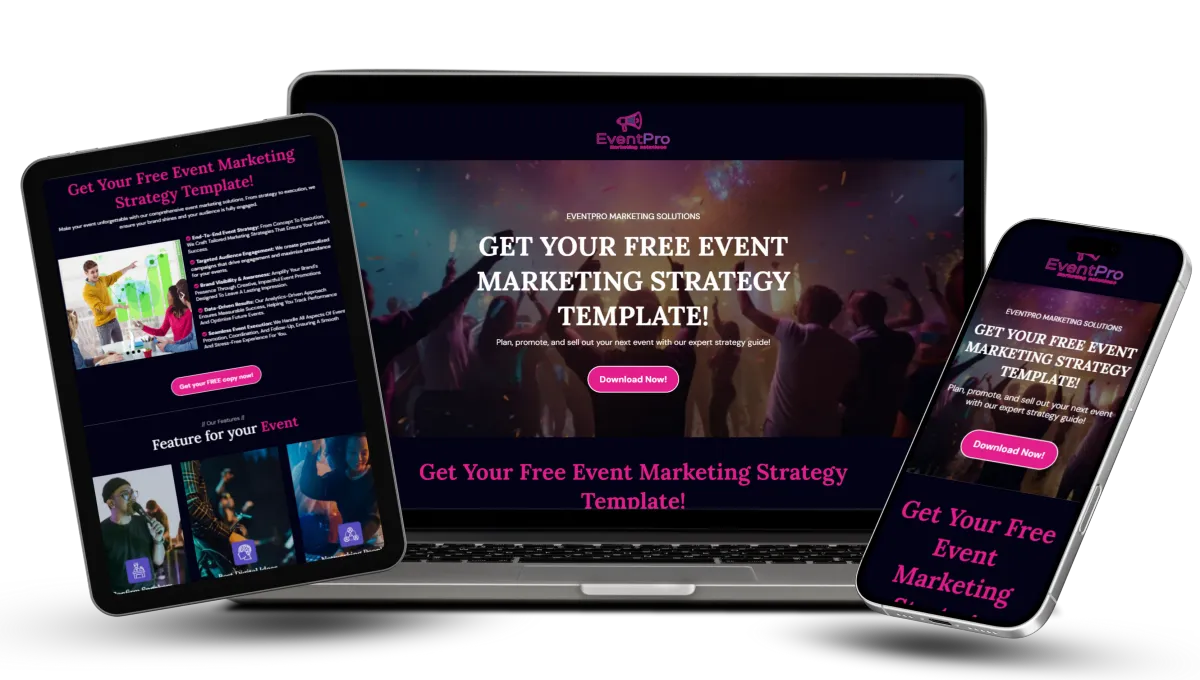 EventPro Marketing Solution - Lead & Booking Funnel by Tainy Bayno GHL portfolio