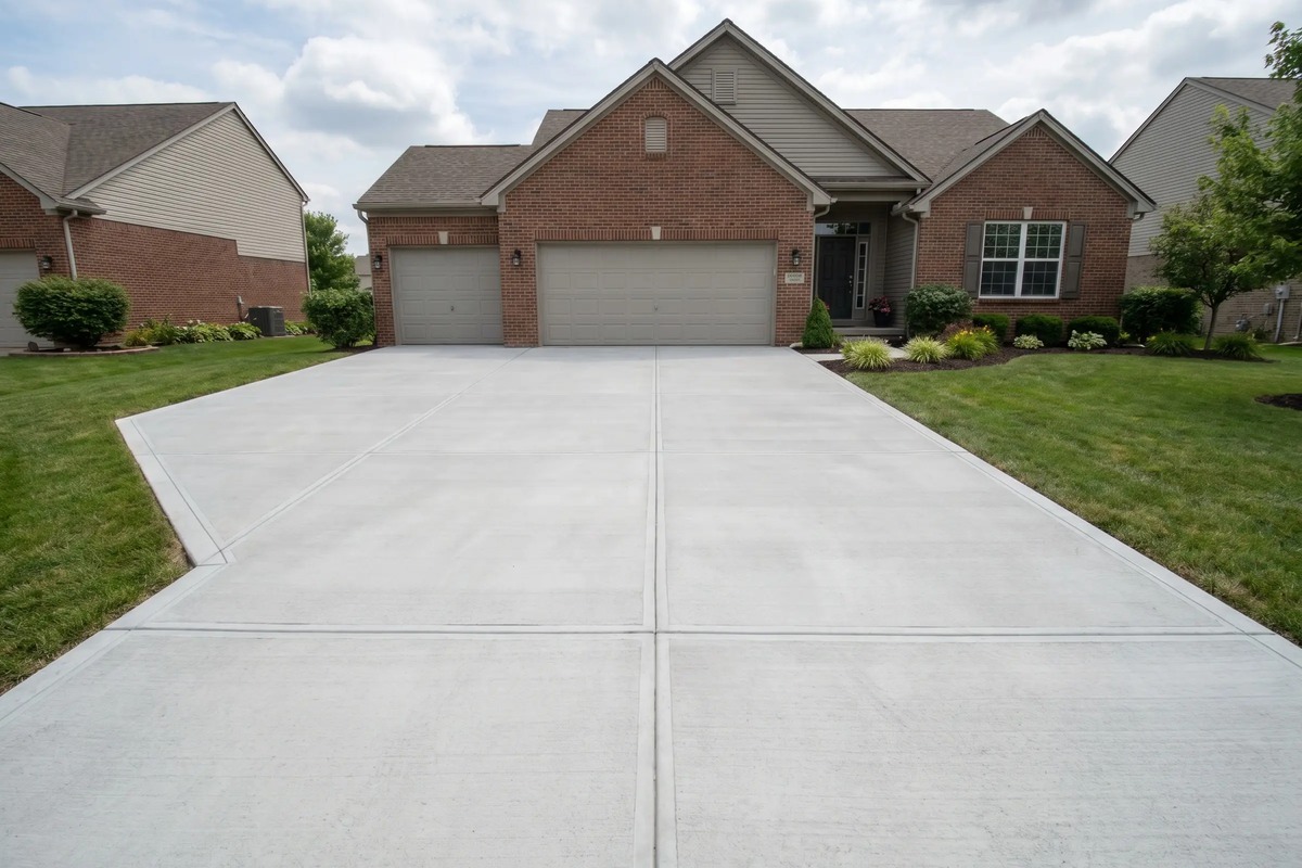 Cincinnati Concrete builds and installs driveways.