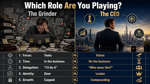 The "Grinder" Trap: How to Step Out of the Weeds and Into Your CEO Authority