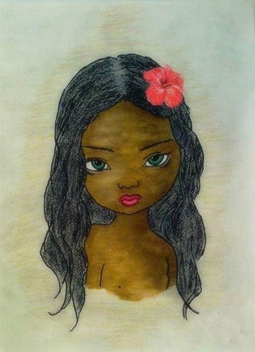 La petite créole dessin aquarelle