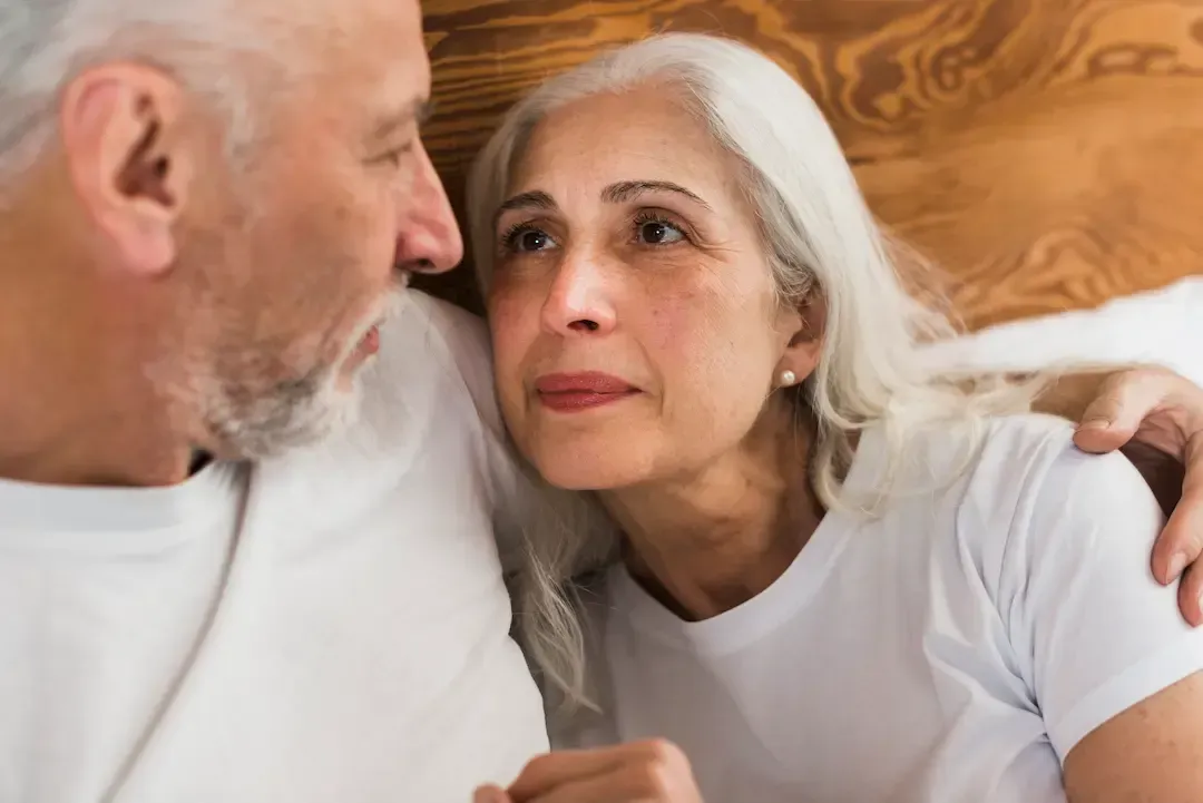 couple looking lovingly at one another