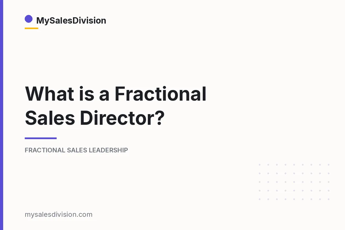 What Is a Fractional Sales Director? An Australian Business Guide