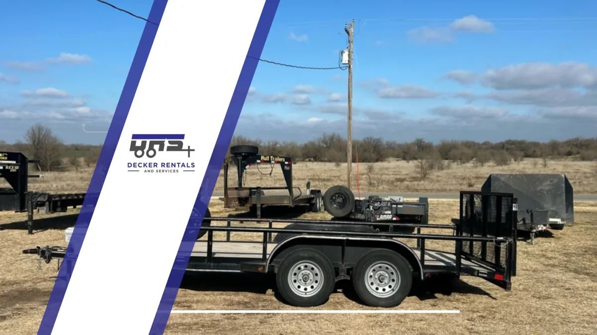 Utility trailer for landscaping, equipment, and outdoor project rental at Decker Rentals and Service in Wichita, Kansas