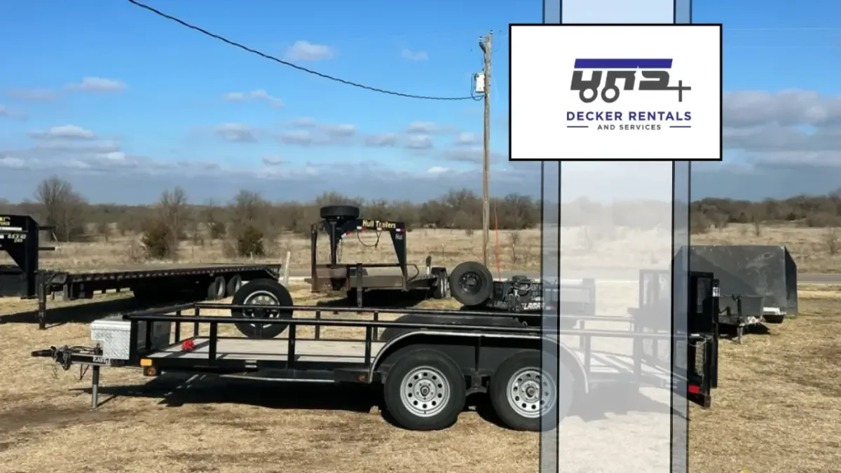 Utility trailer for fall preparation material hauling at Decker Rentals and Service in Wichita, Kansas