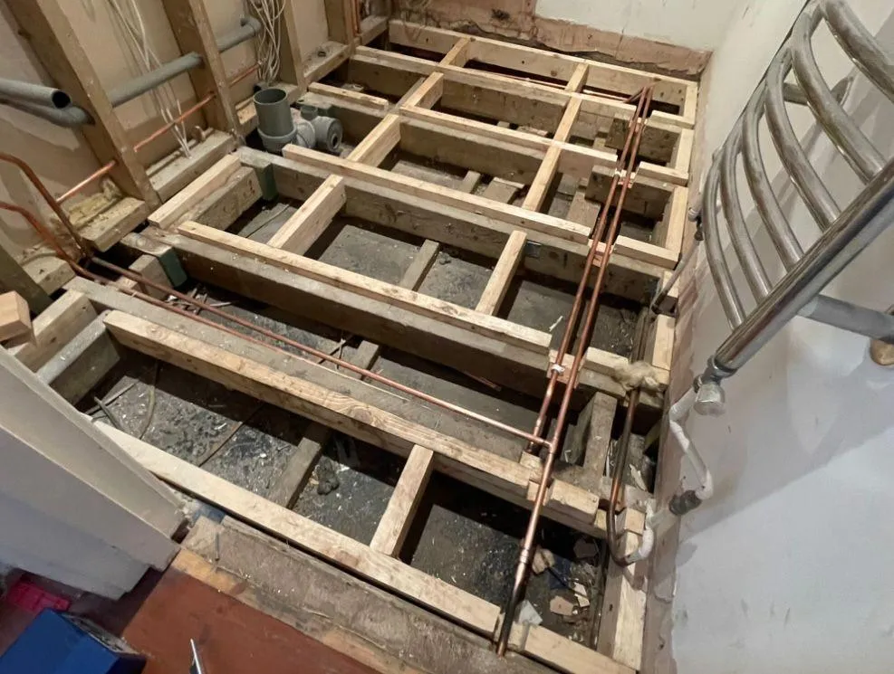 Previous work completed by Leak Patrol