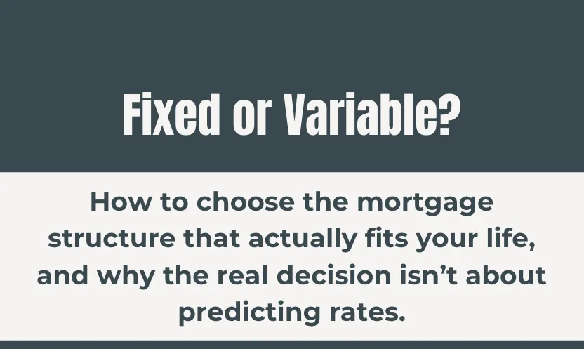 Mortgage refinance blog graphic titled “Your Mortgage Payment Isn’t the Real Problem” featuring mortgage broker Jasmine Srnicek