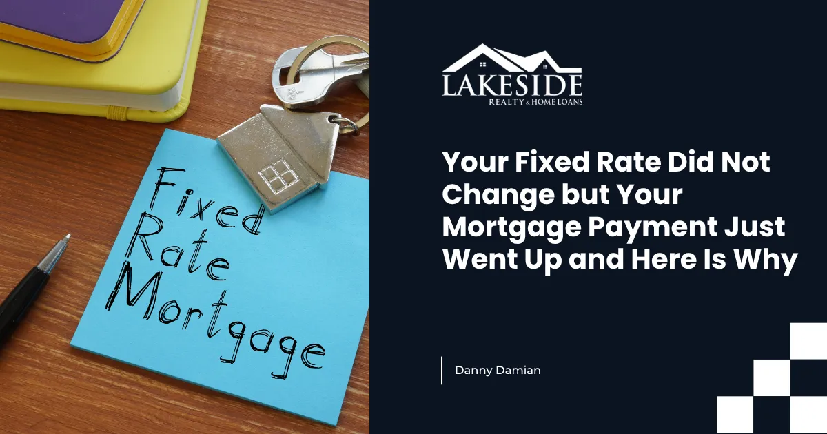 Your Fixed Rate Did Not Change but Your Mortgage Payment Just Went Up and Here Is Why