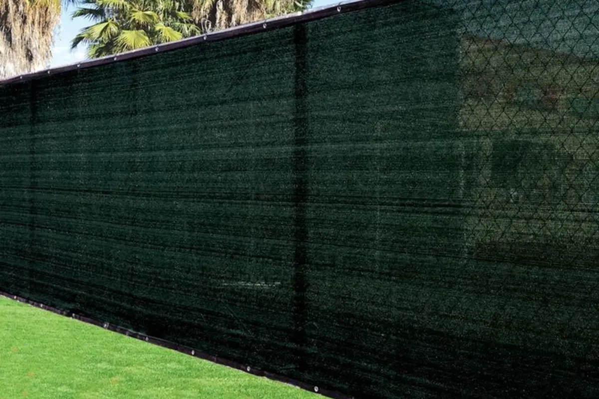 Chain link fence with wind screen Weston, FL 