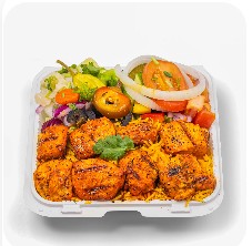 Falafel & Hummus Plate with tahini drizzle and herbs