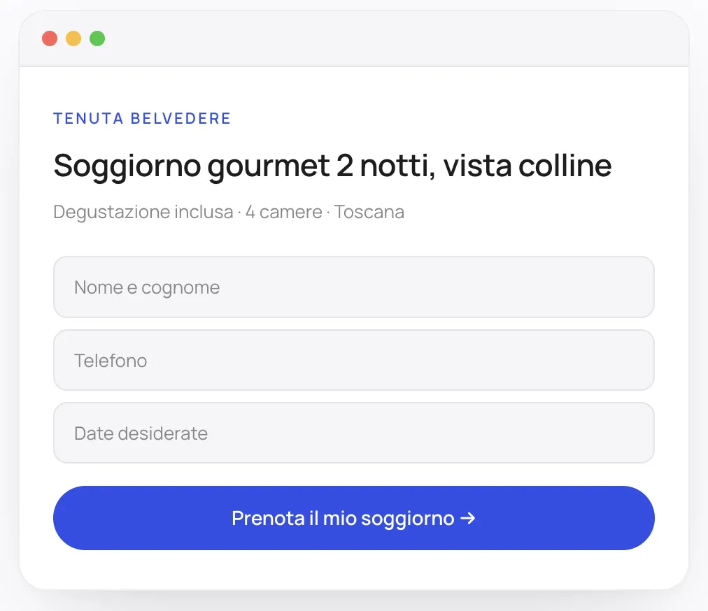 Capture page mockup